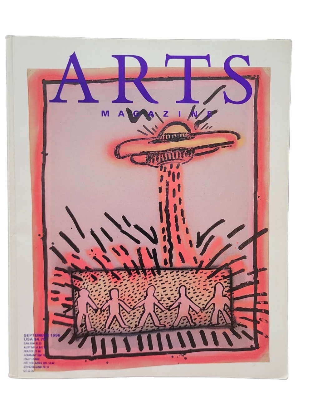 Arts Magazine Keith Haring UFO Cover Last Interview September 1990 Rare VTG
